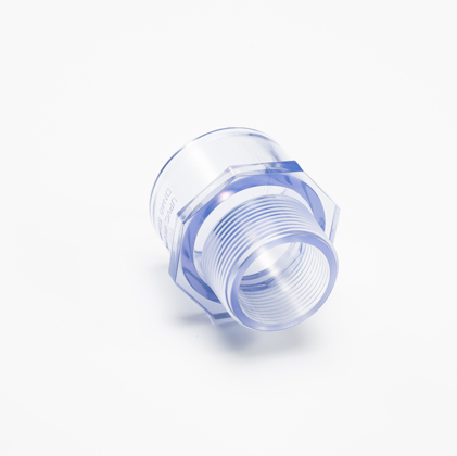 Clear PVC Male Adapter