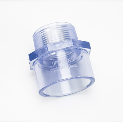 Clear PVC Male Adapter